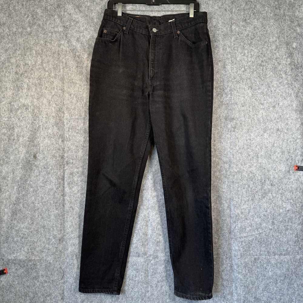 Vtg Levis 912 Black Jeans Womens Sz 13 Orange Tab Slim Fit Tapered Leg Denim 90s